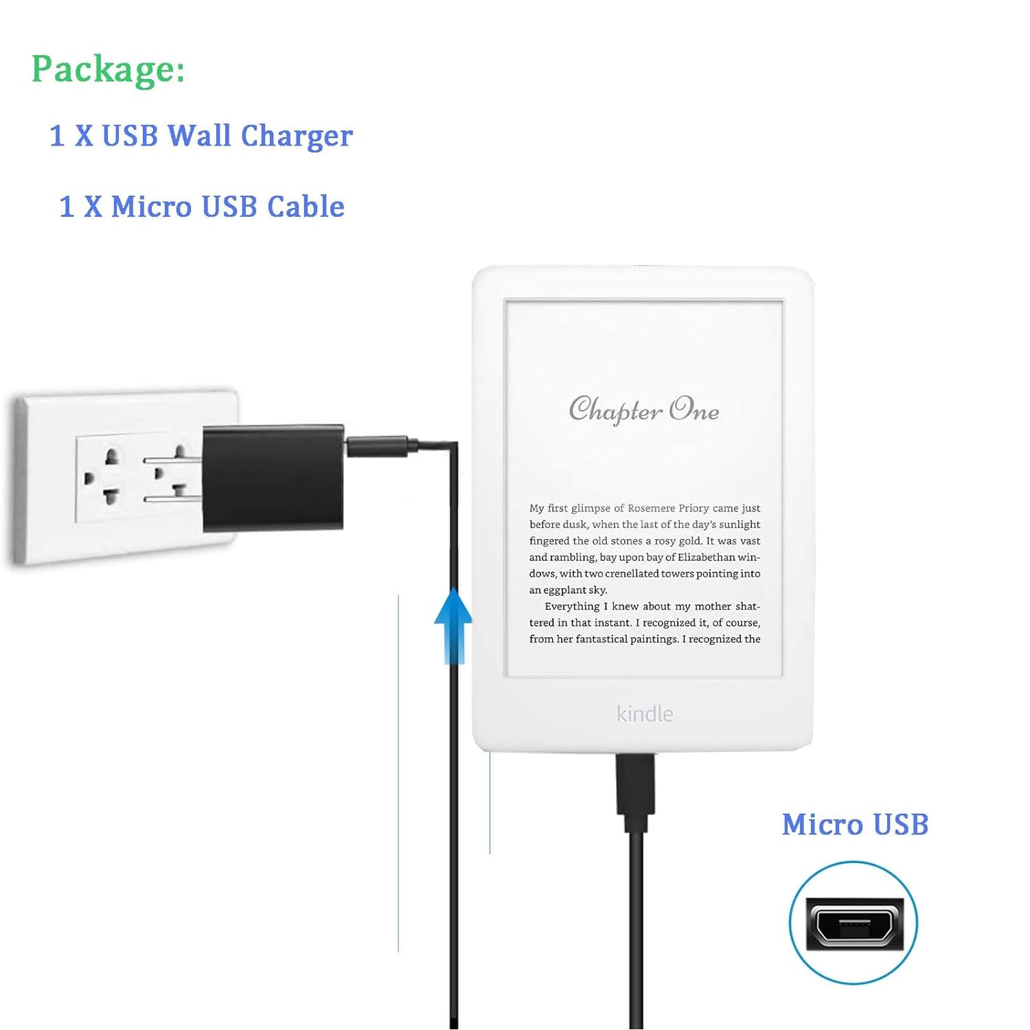 5ft USB Charging Cable For Amazon Kindle Fire HD 10 (7th